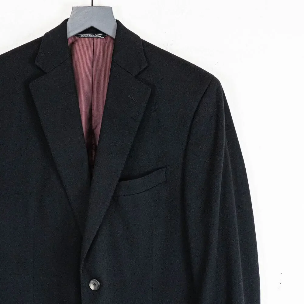 Carroll & Co. Loro Piana 100% Cashmere Blazer Jacket in Black sz 41R